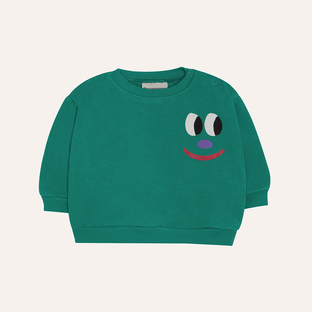 Smiling Face Green Baby Sweatshirt