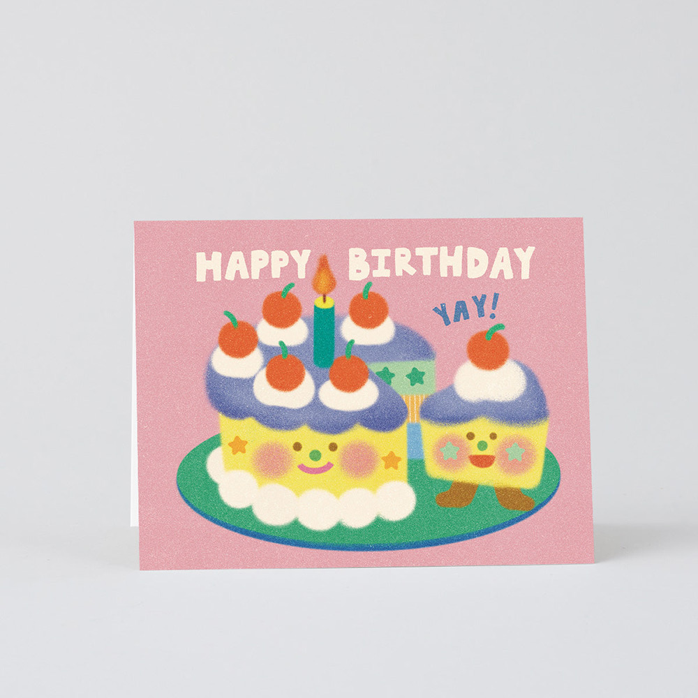 Happy Birthday Yay Cake & Slice