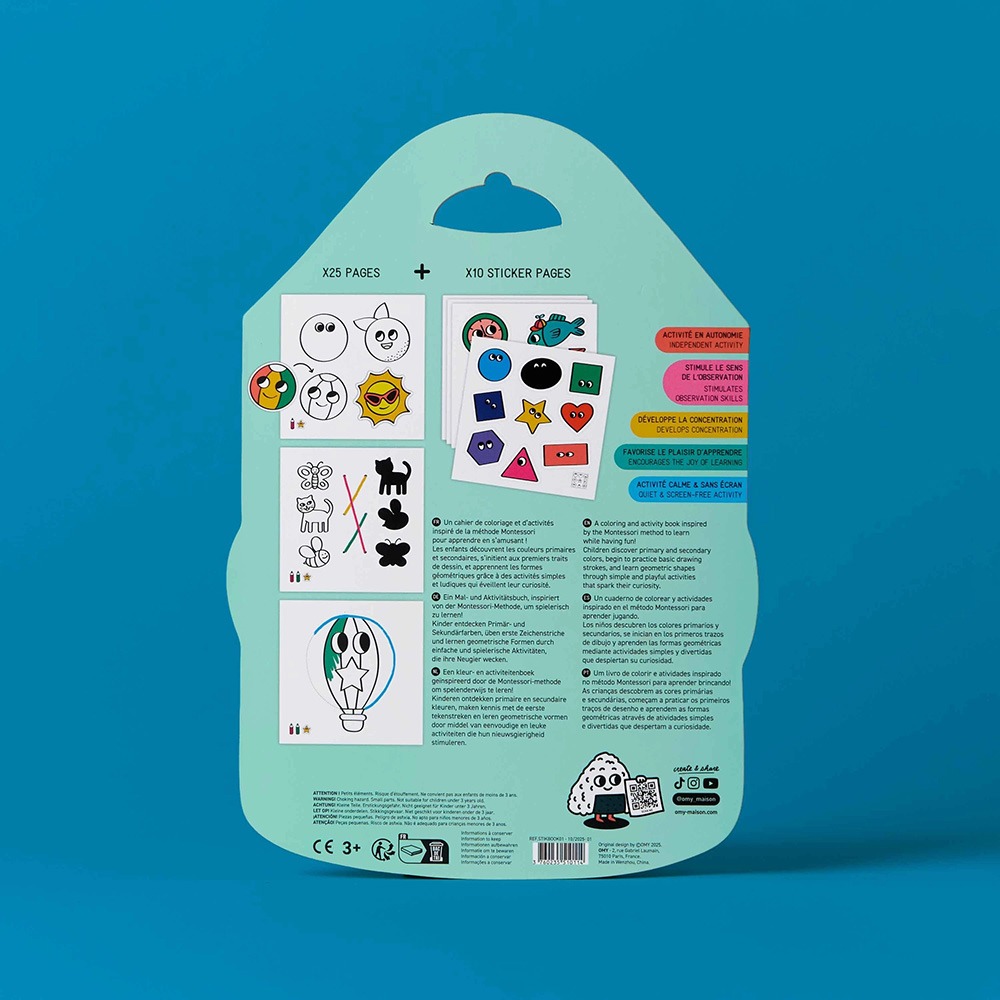 Montessori Stickers Book - Geometric Shapes