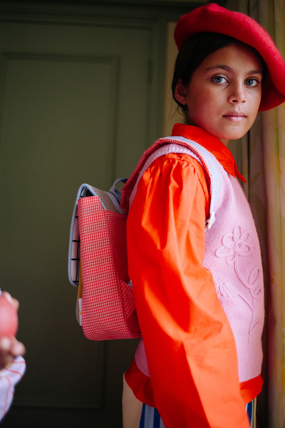 Schoolbag- Lemon Tree/ Gingham