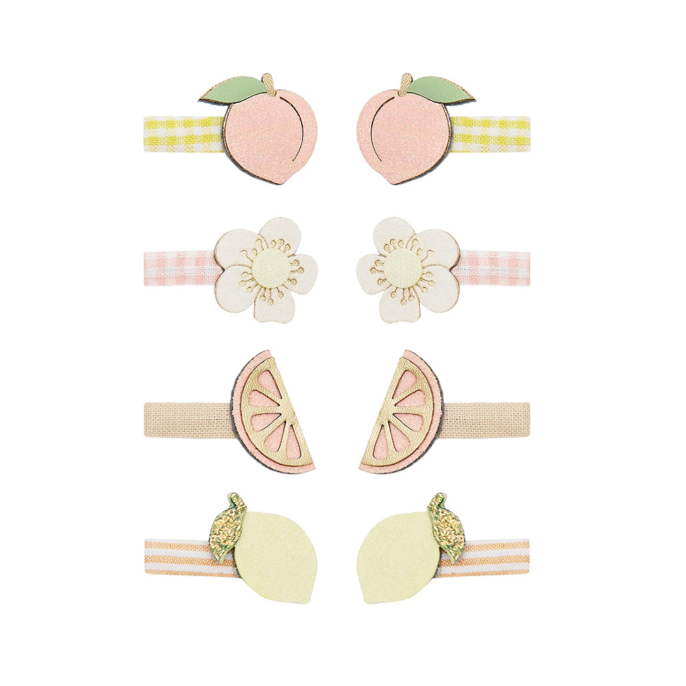 Peachy Citrus Mini Hair Clips