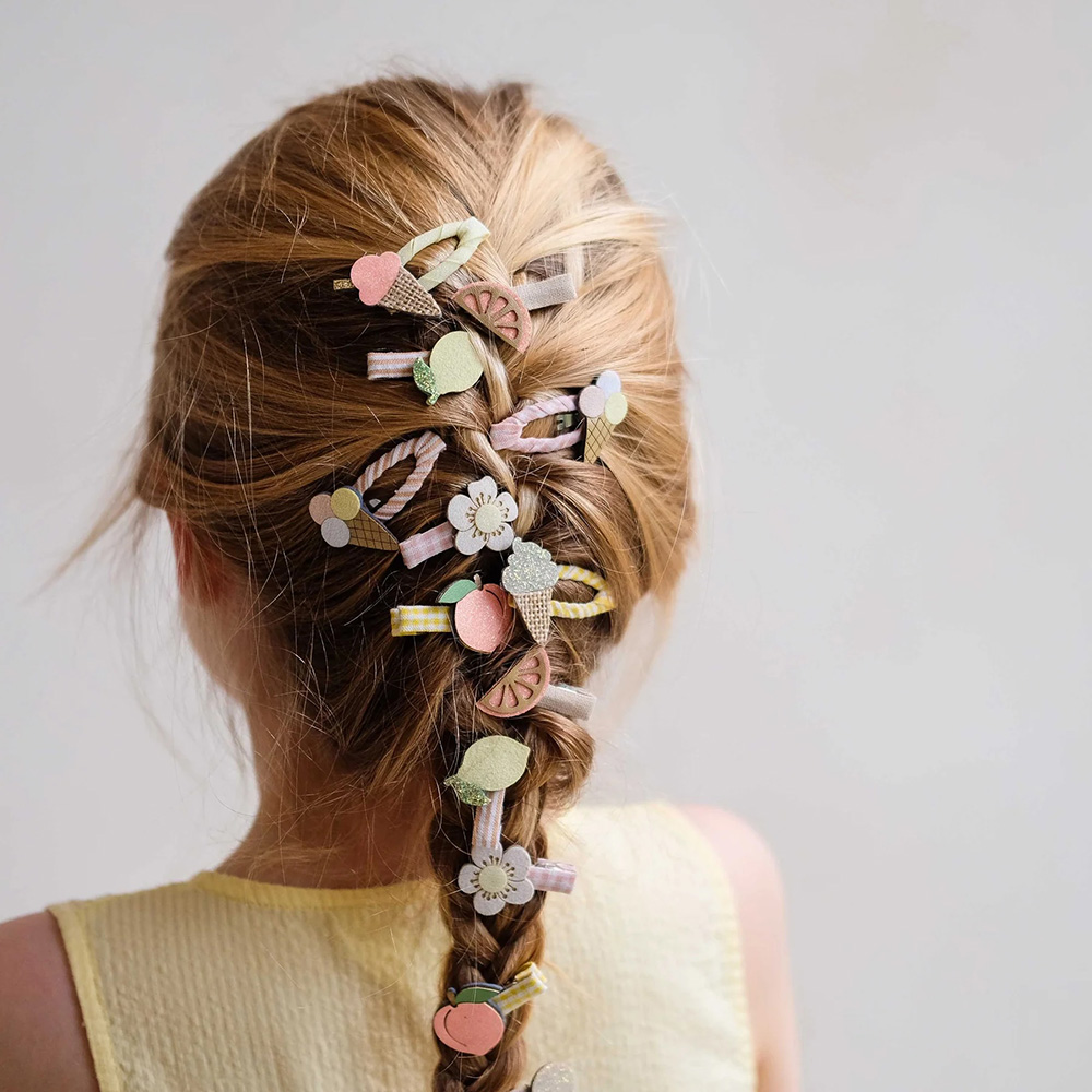 Peachy Citrus Mini Hair Clips