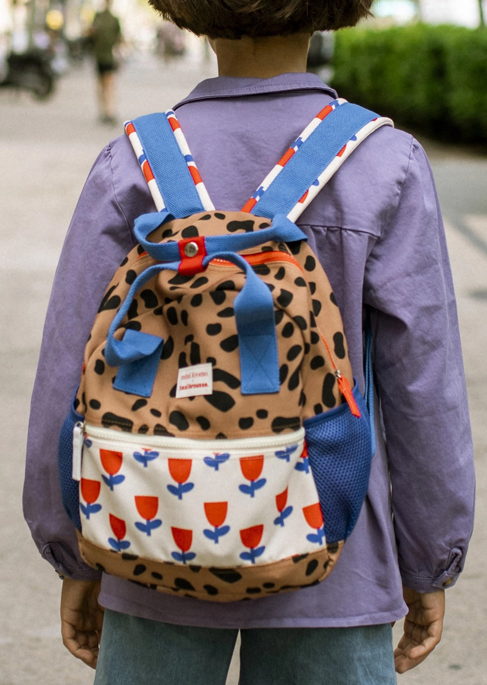 Flower & Leopard Backpack Mini Kyomo x Taxi Brousse