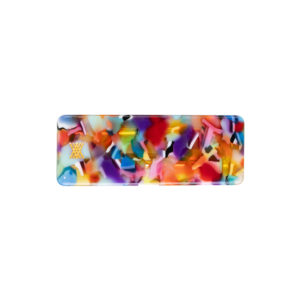 Squarded Hair Clip – Marble