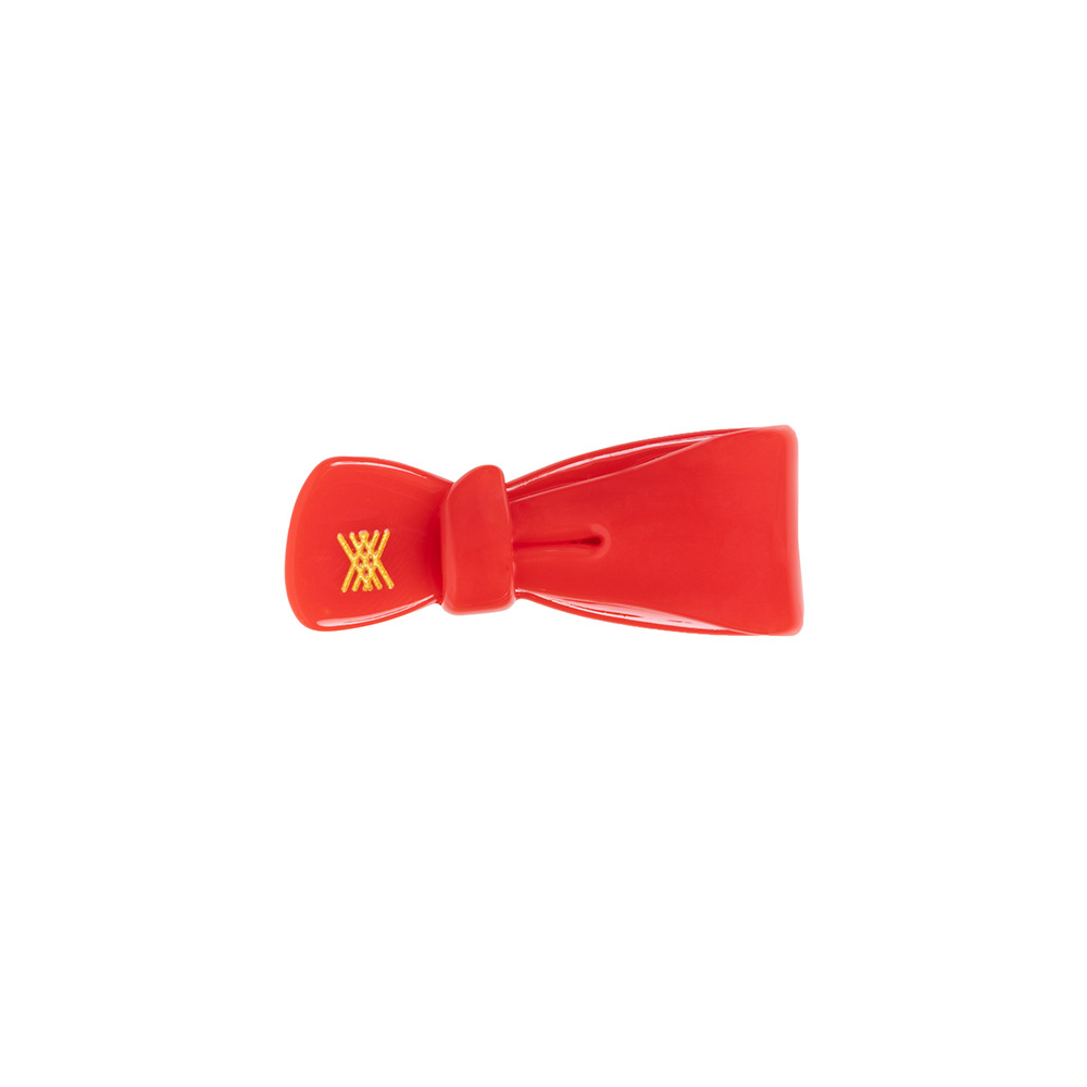 Bow Hair Clip – Firecracker Red