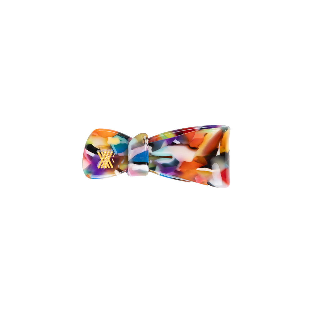 Bow Hair Clip – Marble