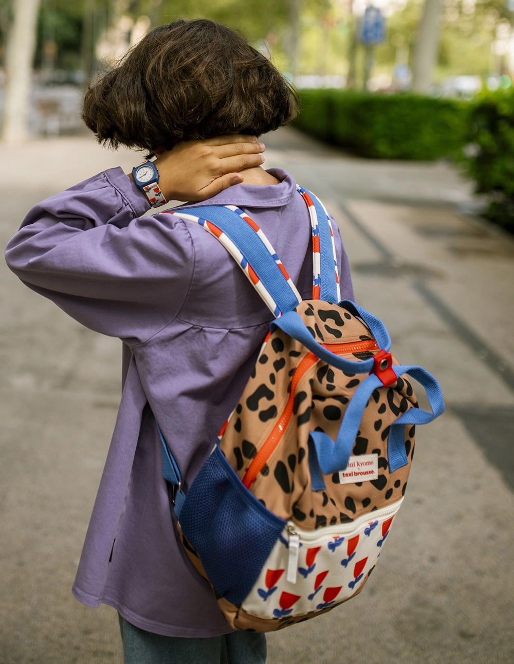 Flower & Leopard Backpack Mini Kyomo x Taxi Brousse