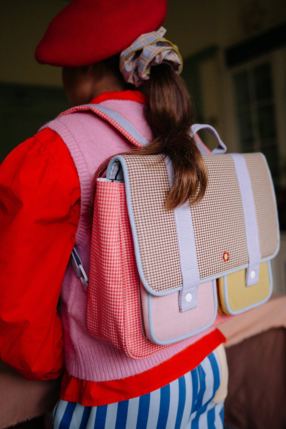 Schoolbag- Lemon Tree/ Gingham