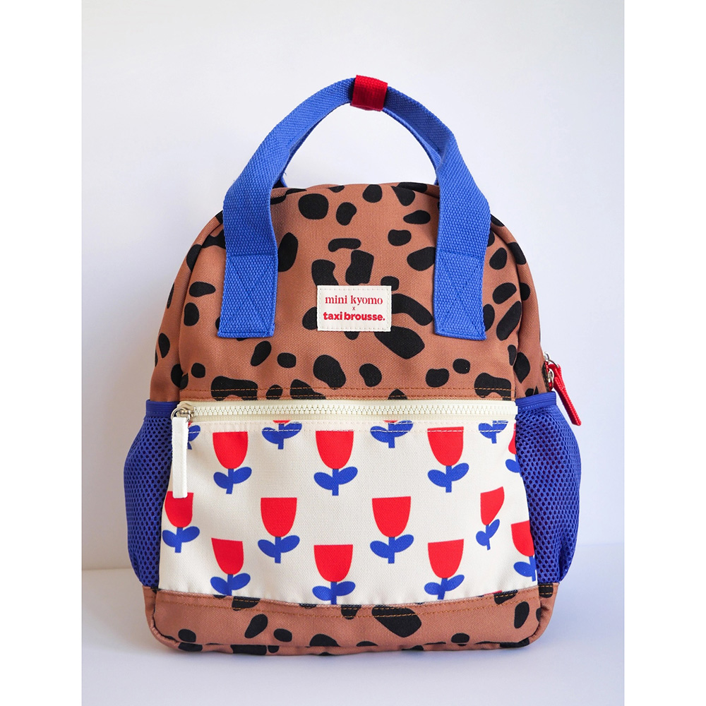 Flower & Leopard Backpack Mini Kyomo x Taxi Brousse