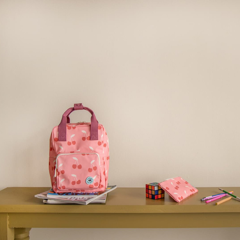 Small Backpack - Cherries Pink