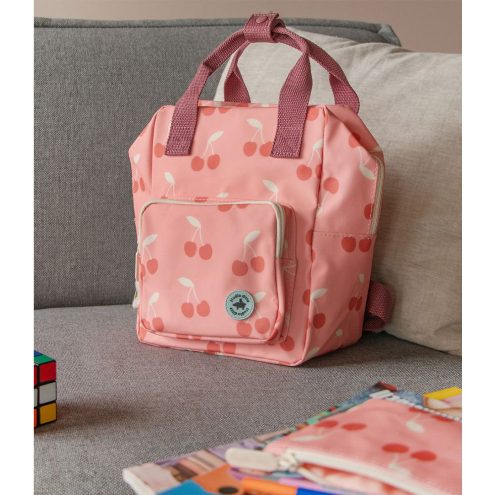 Small Backpack - Cherries Pink