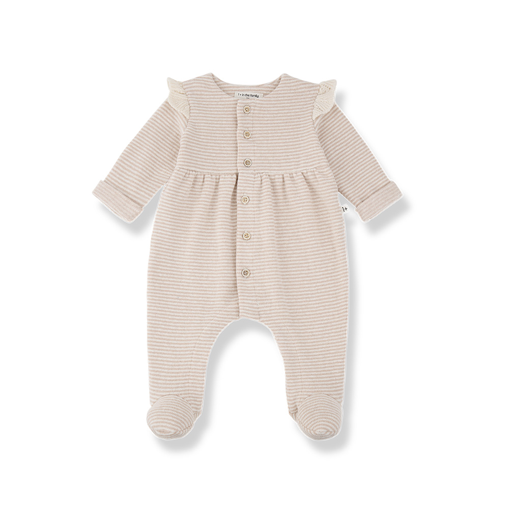 ORLEANS Girly Footed Jumpsuit – Nude