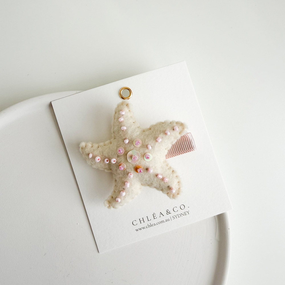 Starfish Felt Hair Clip