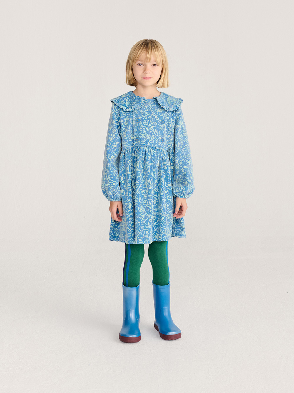 Bobo Choses Sketchy Flowers Corduroy Dress