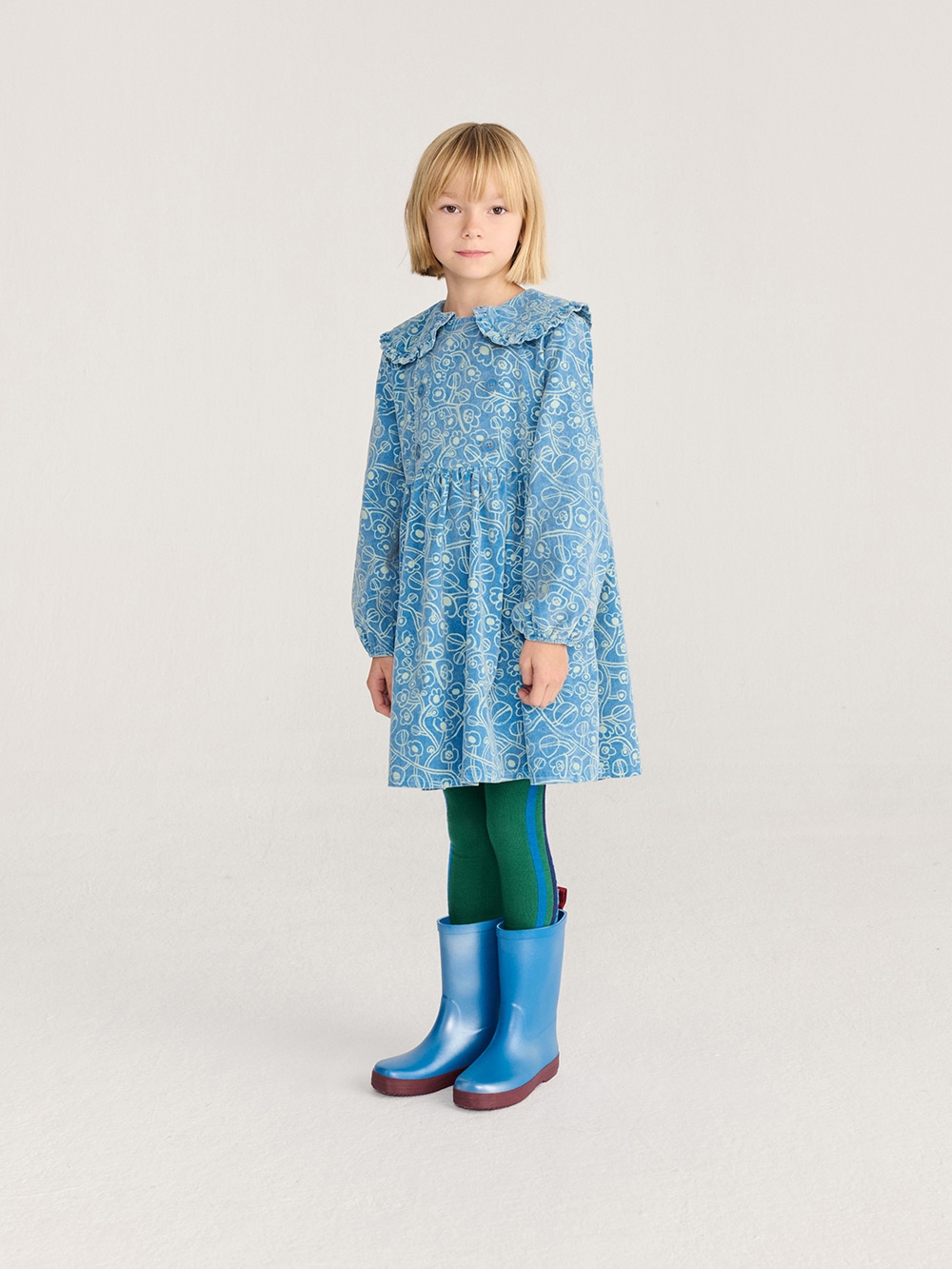 Bobo Choses Sketchy Flowers Corduroy Dress