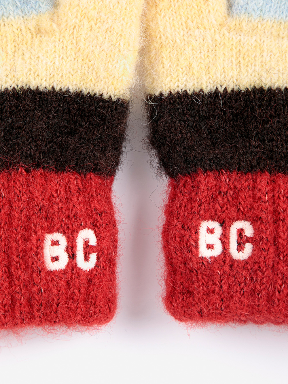 Bobo Choses Striped Knitted Baby Mittens