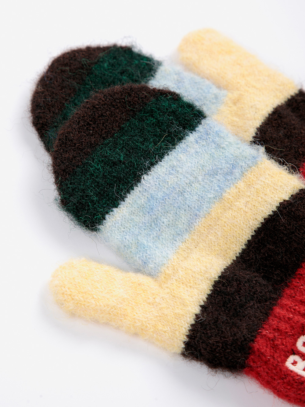 Bobo Choses Striped Knitted Baby Mittens