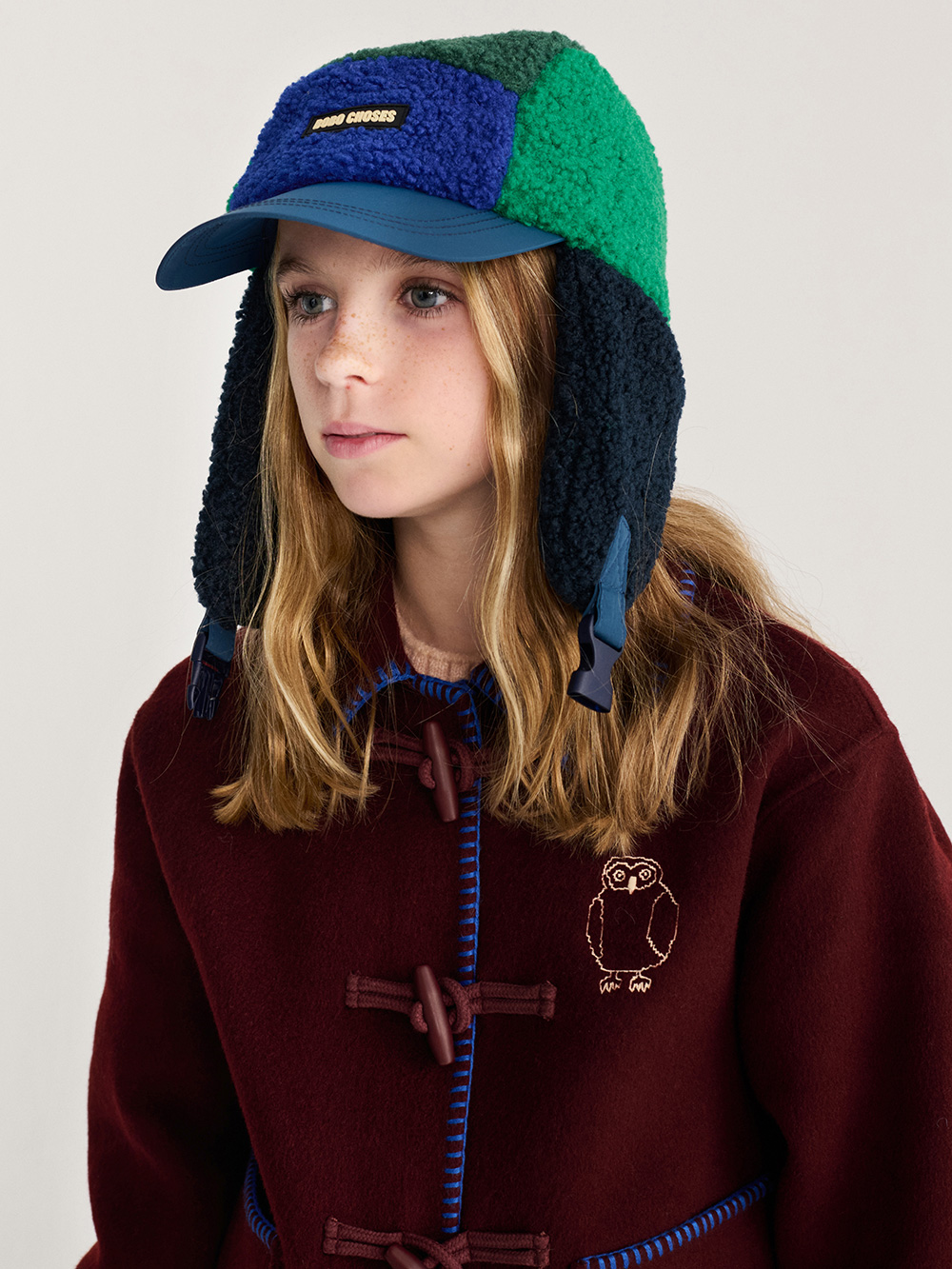 Bobo Choses Colour Block Sheepskin Chapka