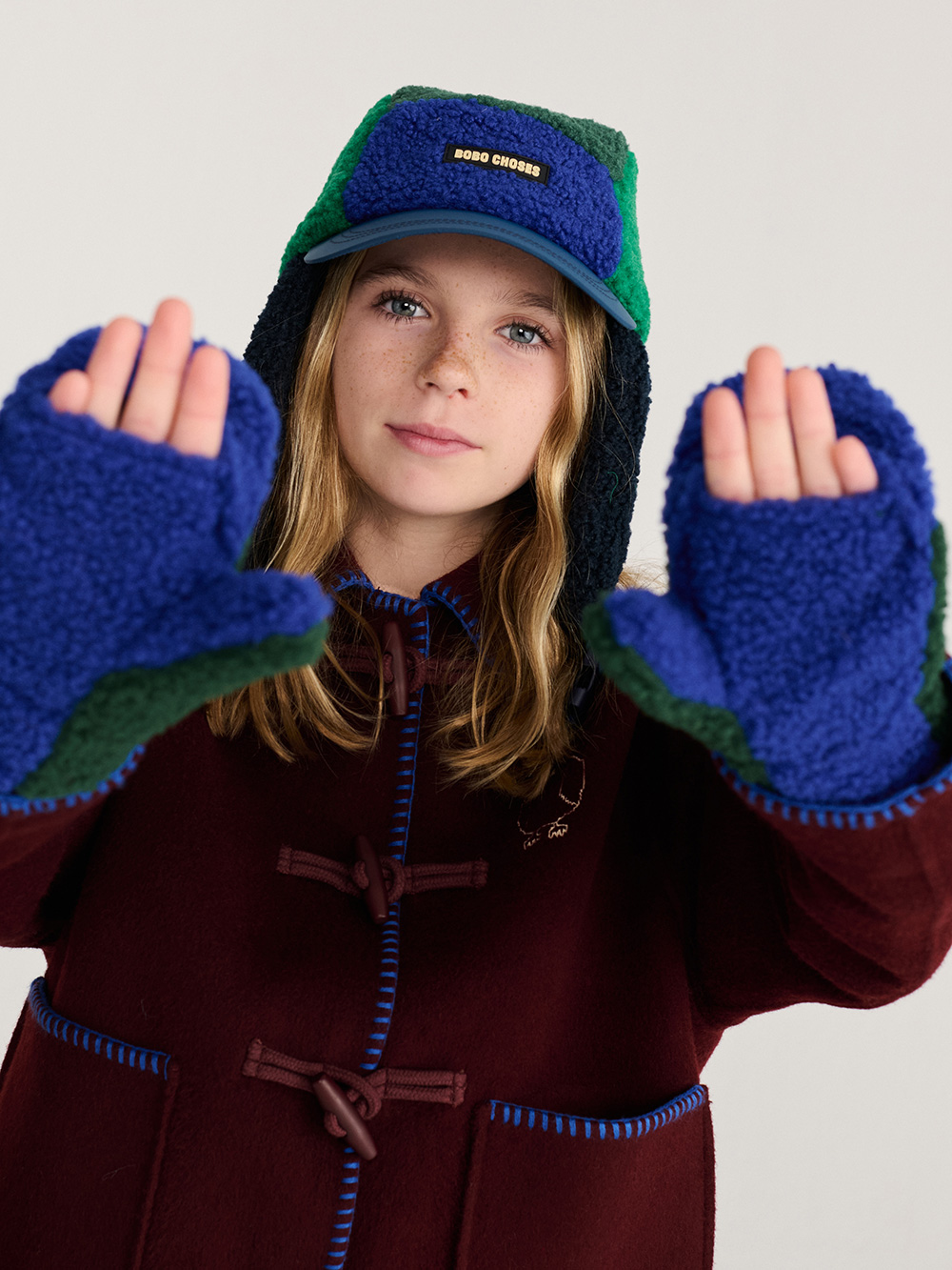 Bobo Choses Colour Block Sheepskin Chapka