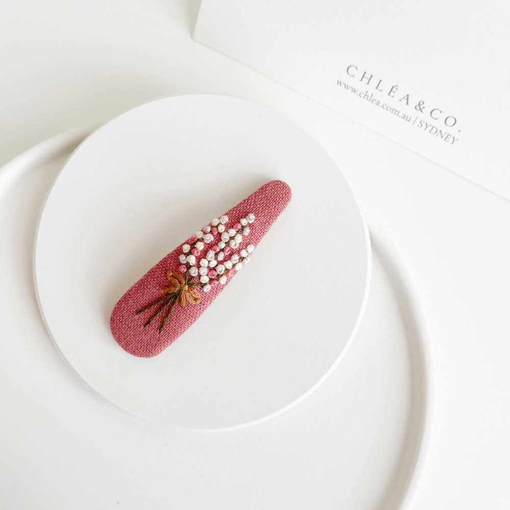 Elowen’s Bouquet Flower Embroidered Hair Clip
