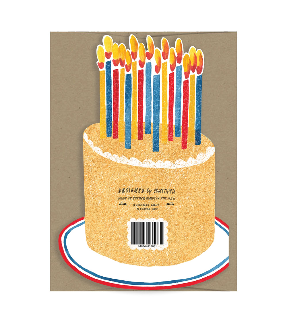 Make A Wish Cake Die-Cut Card