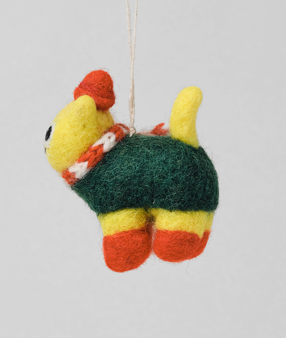 Hanging Felt Ornament - Hans Cat