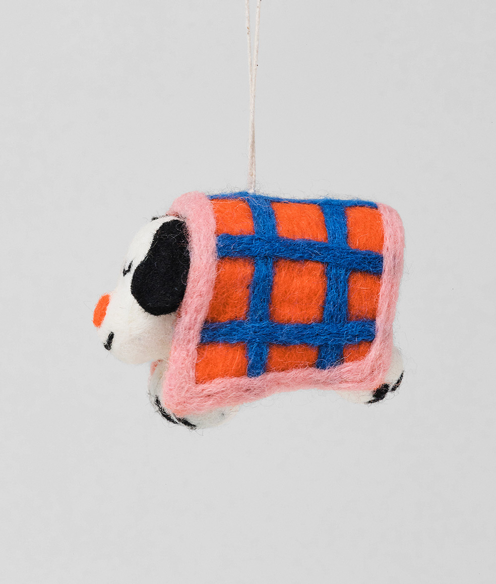 Hanging Felt Ornament - Mimi Dog