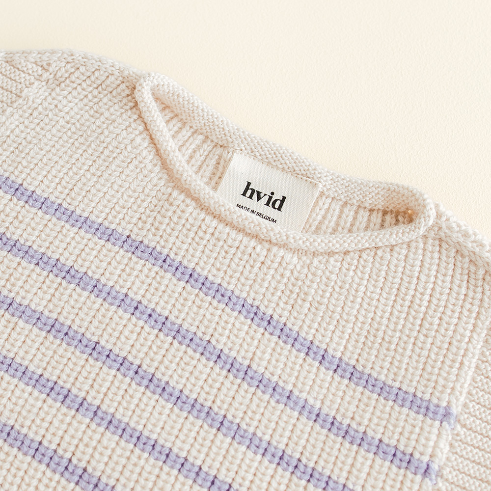 Harvey Baby Vest – Cream & Lilac