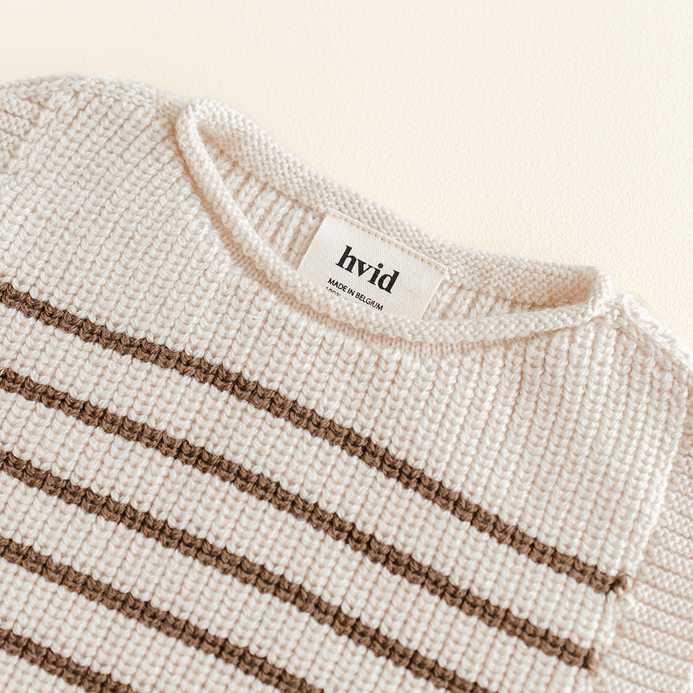 Harvey Baby Vest – Cream & Mocha