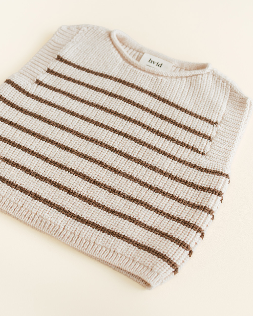 Harvey Baby Vest – Cream & Mocha