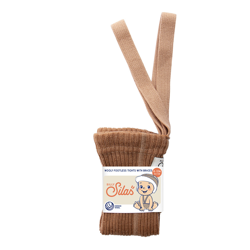 Silly Silas Wooly Cappuccino Merino Footless Tights
