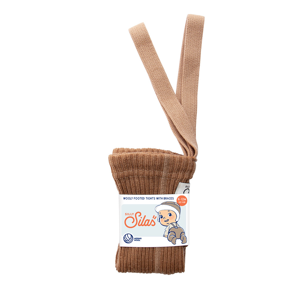 Silly Silas Wooly Cappuccino Merino Footed Tights