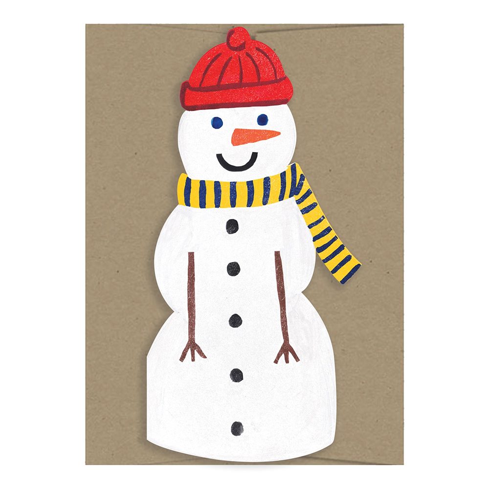 Snowman Die-Cut Card