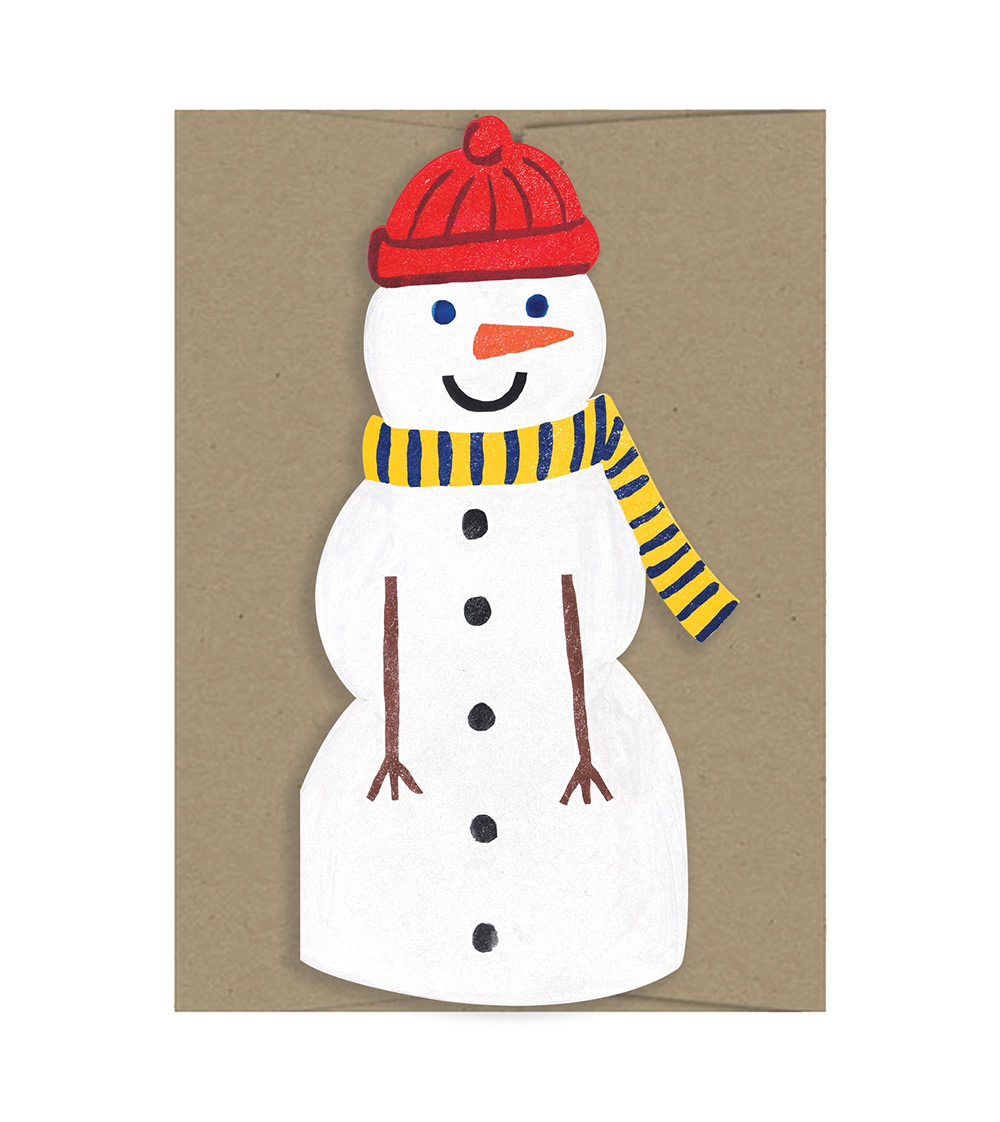 Snowman Die-Cut Card
