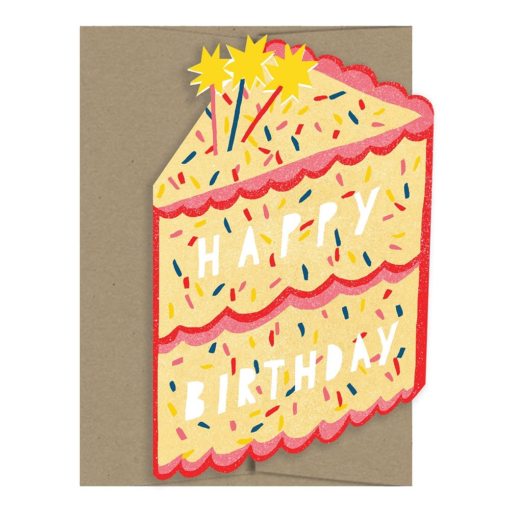 Birthday Star Cake Die-Cut Card