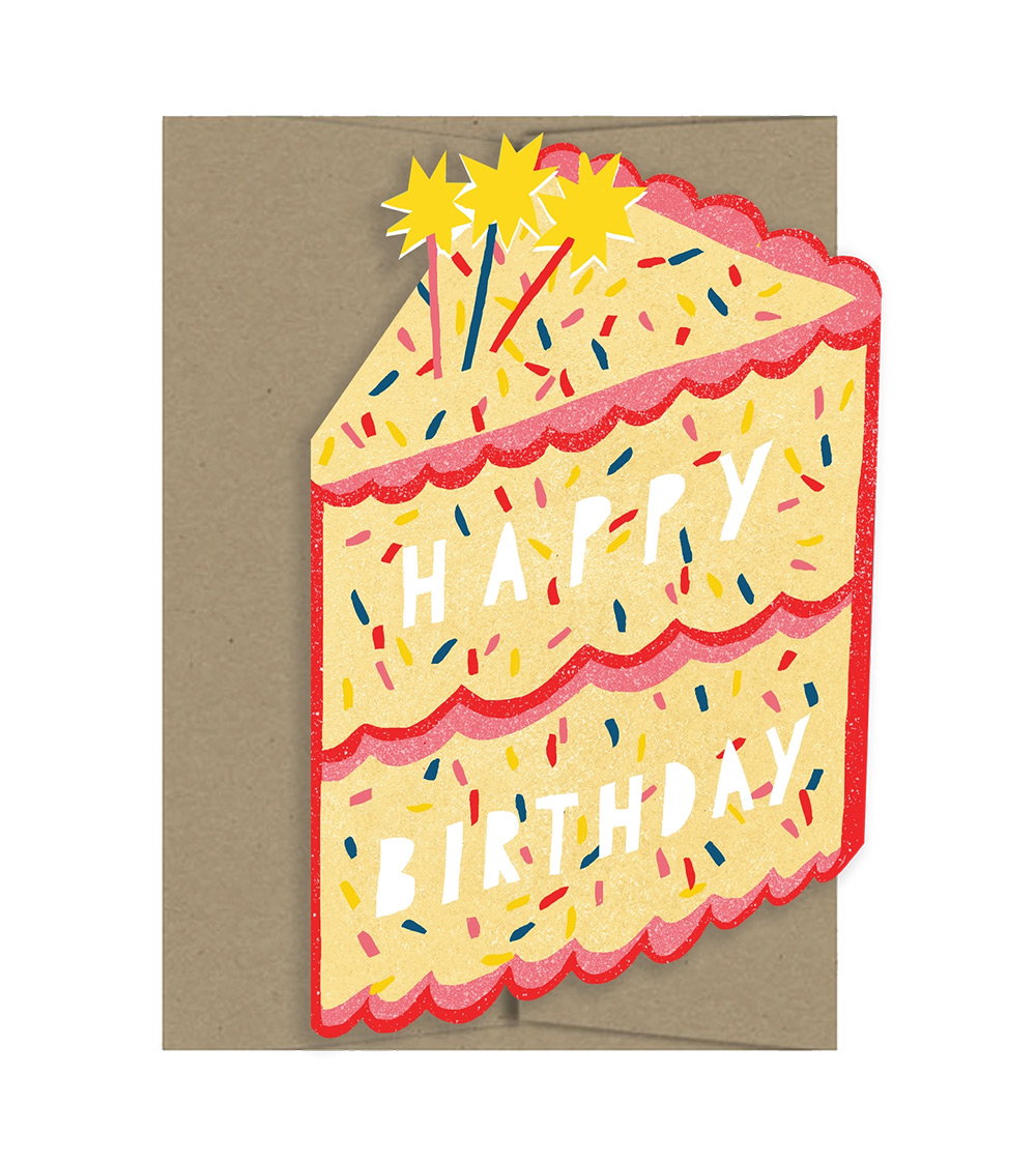 Birthday Star Cake Die-Cut Card