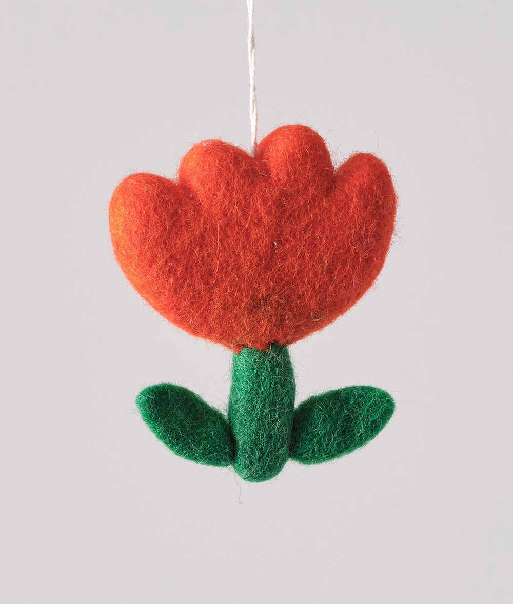 Hanging Felt Ornament - Flower
